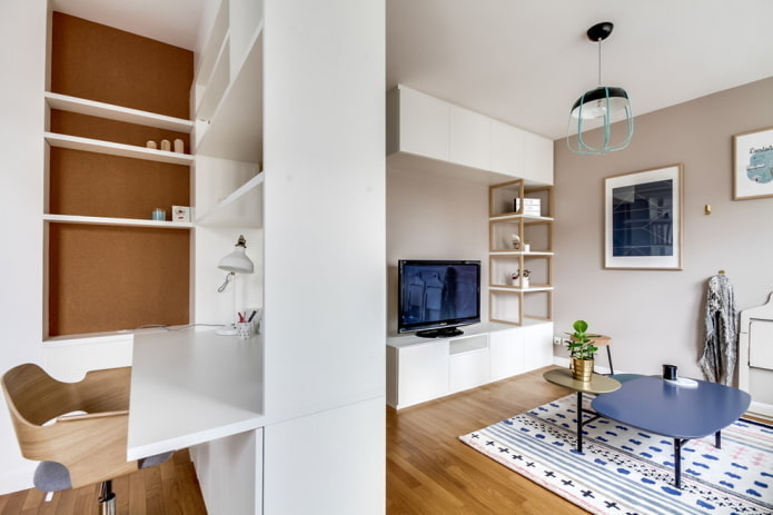 дизайн кабинета в интерьере квартиры 40 квадратов