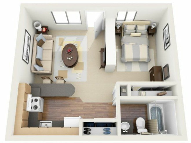 Готовые дизайн проекты однокомнатной квартиры 37 кв м