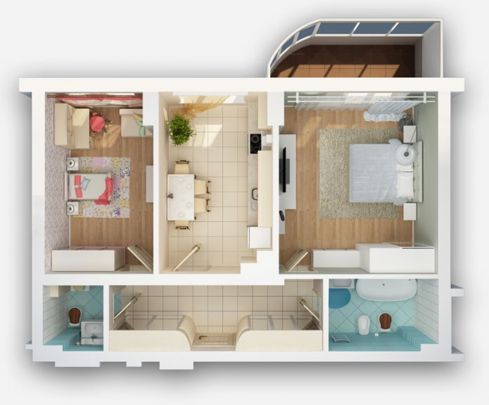 Дизайн-проект квартиры 50 кв. м: Интересные варианты