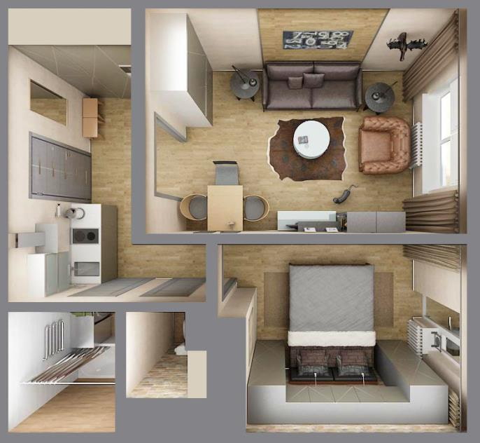 Дизайн квартиры 35 кв м лучшие проекты 120 фото-идей планировки | Интерьеры для однокомнатной квартиры студии и евродвушки в панельном доме