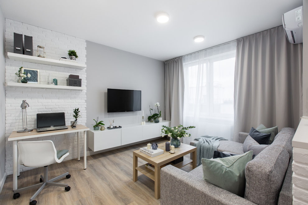 Дизайн двухкомнатной квартиры распашонки +50 фото интерьера