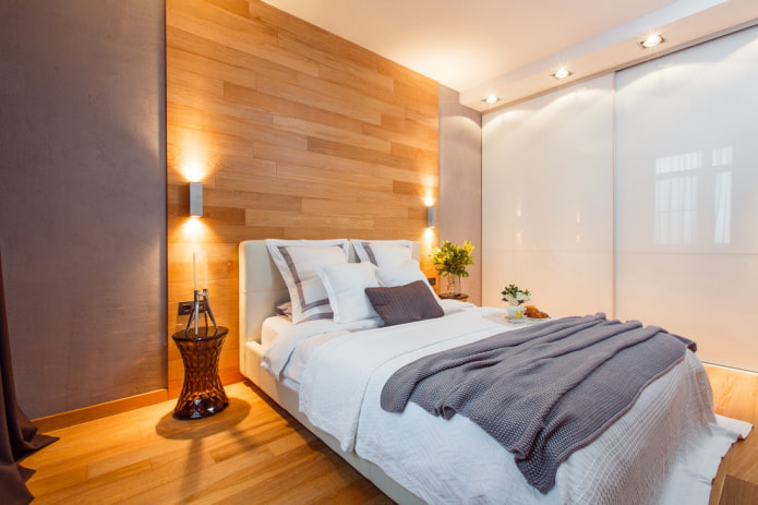 дизайн спальни в интерьере квартиры 70 квадратов