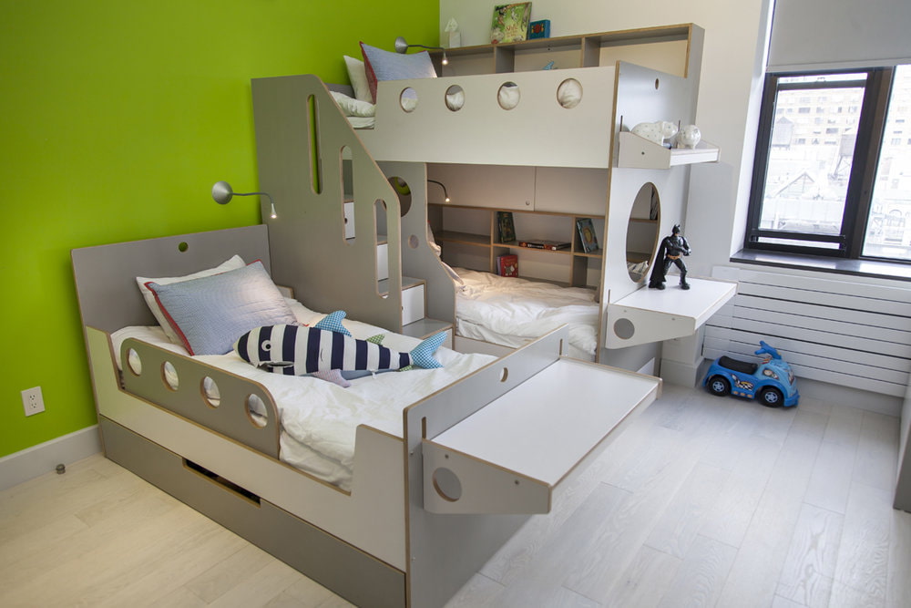 Дизайн детской комнаты с фото: делим радость на троих!