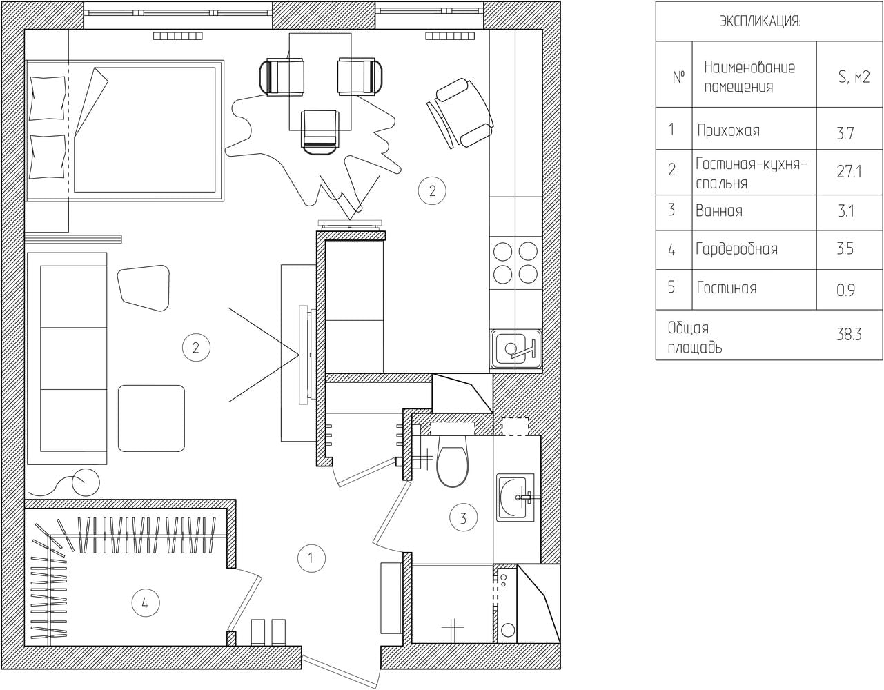 схема квартиры для дизайна