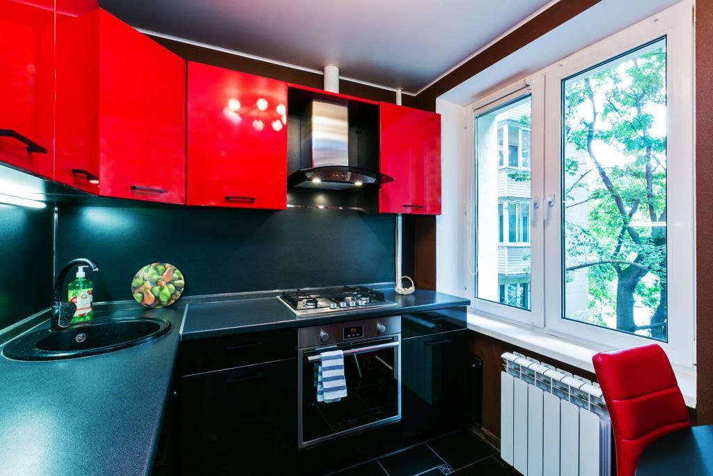 Дизайн черно красной кухни (76 фото) » НА ДАЧЕ ФОТО