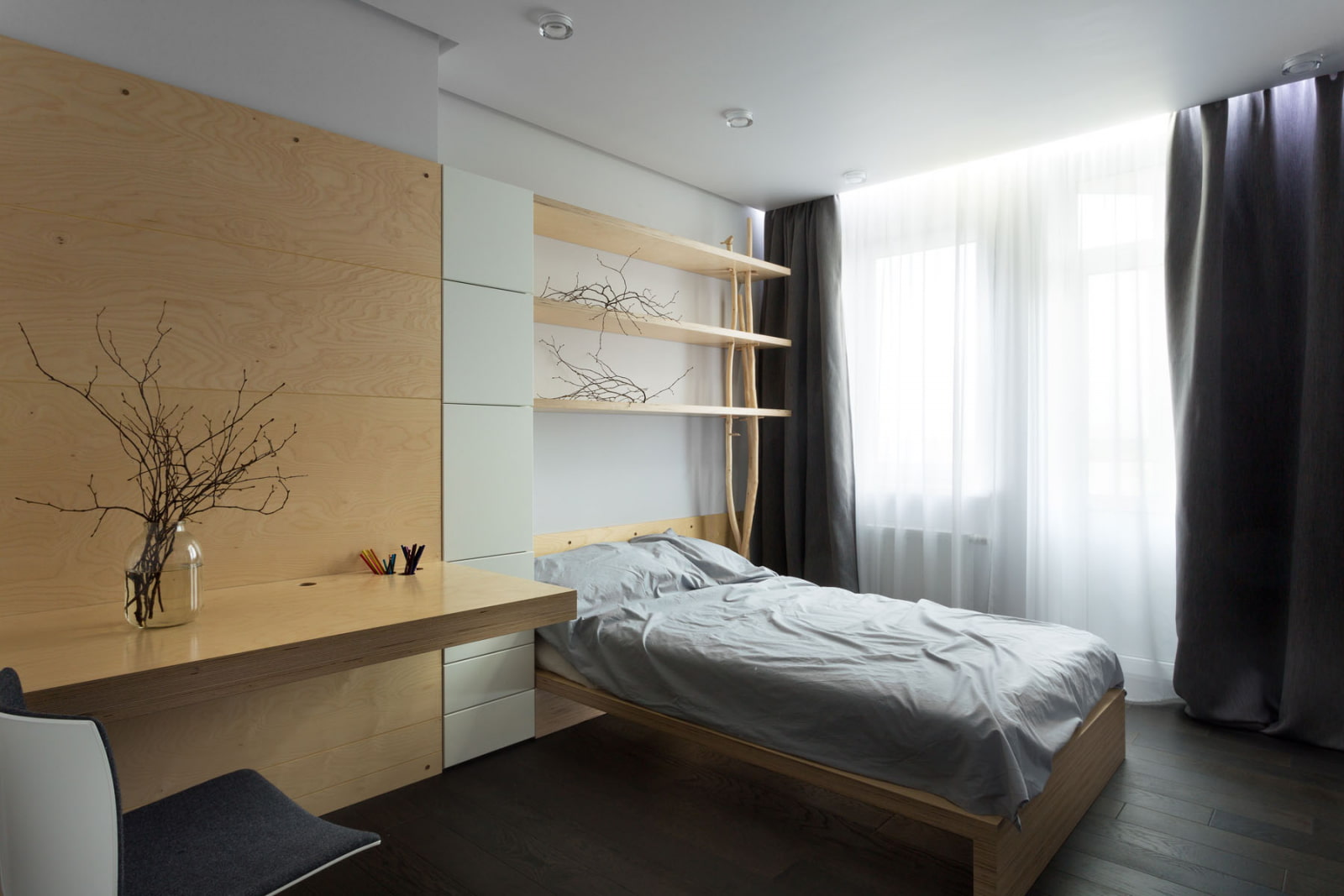 Спальня в минималистичном эко стиле