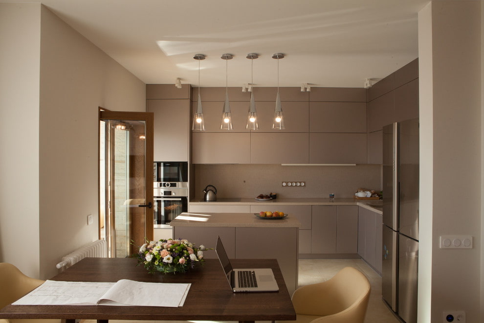 Дизайн интерьера кухни в современном стиле в светлых тонах фото дизайн