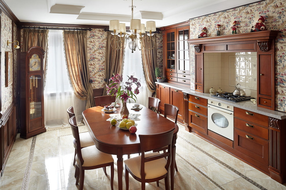 Кухня в классическом стиле дизайн интерьера фото