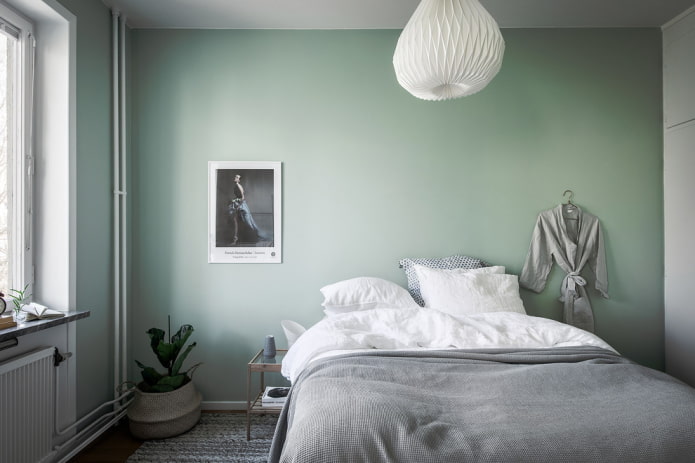 цветовое оформление спальни в нордическом стиле