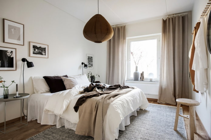 декоративное оформление спальни в нордическом стиле