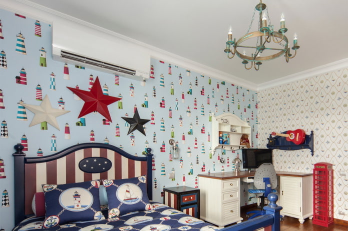 Дизайн детской комнаты морской стиль