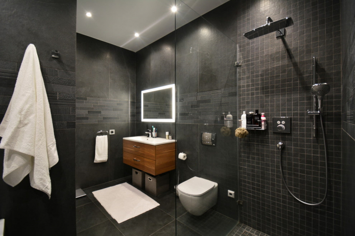 цветовое оформление ванной комнаты в стилистике минимализм
