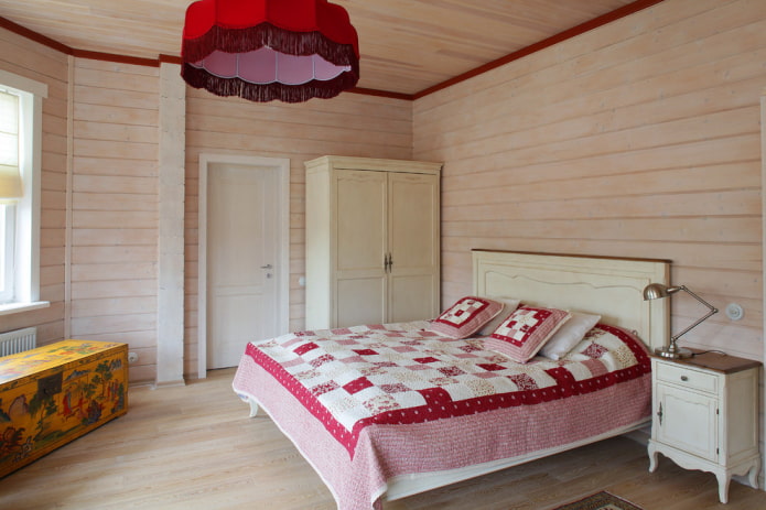 цветовое оформление спальни в деревенском стиле кантри