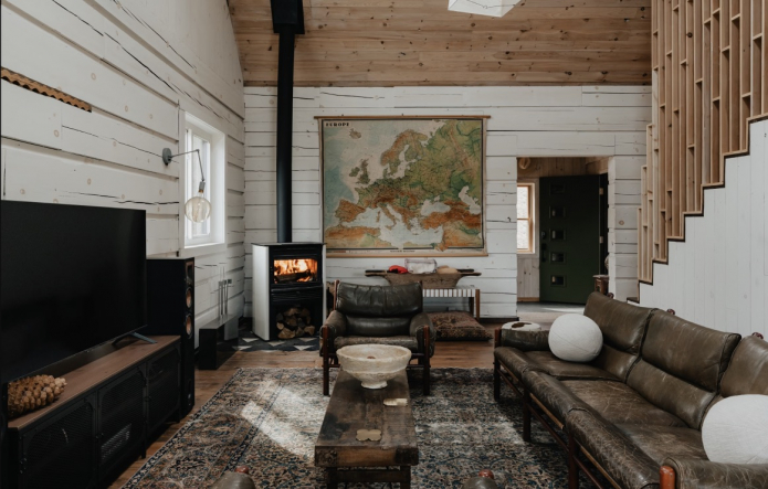 Рустик в гостиной