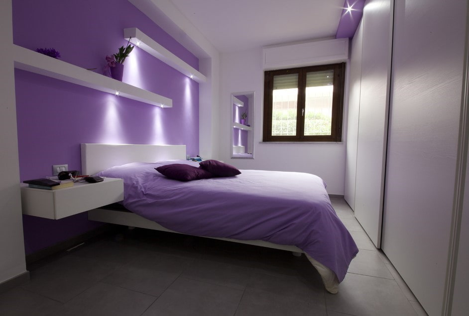 Сиреневая спальня – 6 фото интерьера сиреневого цвета