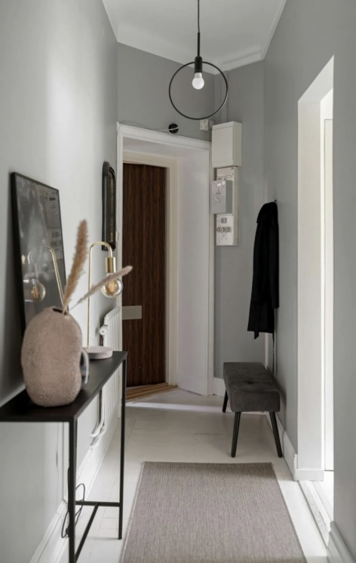Дизайн узкого коридора в стиле сканди Дизайн узкого коридора в стиле сканди