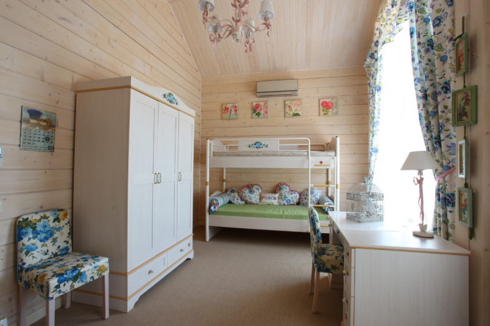 мебель в интерьере детской спальни в стиле прованс