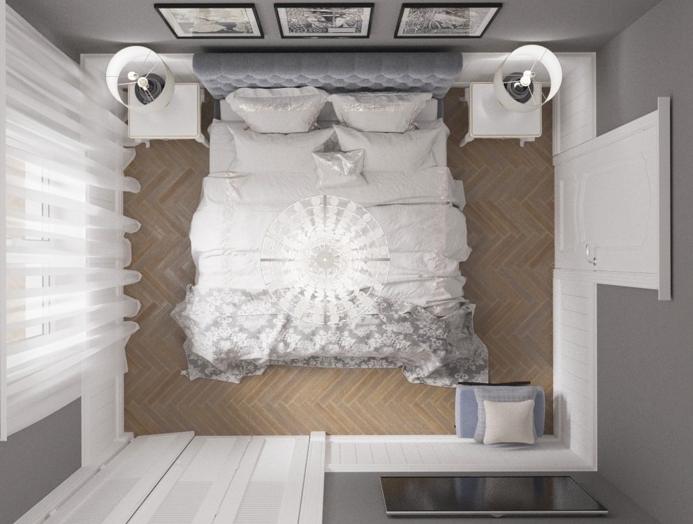 Дизайн маленькой спальни 10 кв. м: 95 фото интерьеров, планировки | luchistii-sudak.ru