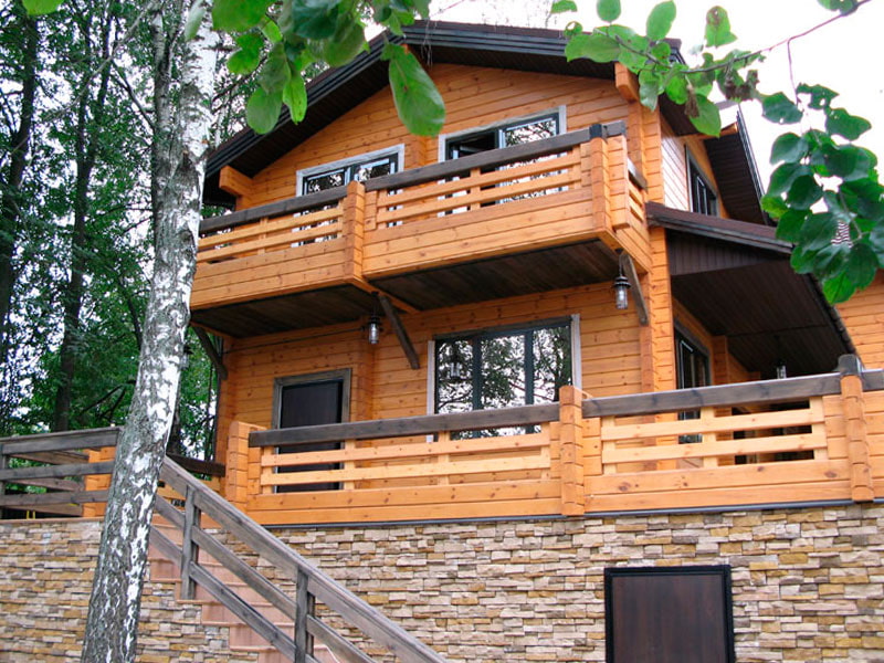 Балкон в деревянном доме (57 фото)