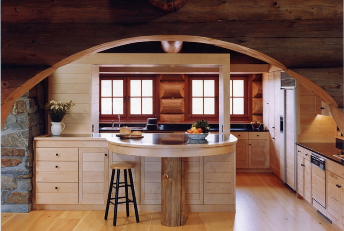 дизайн арки в интерьере кухни