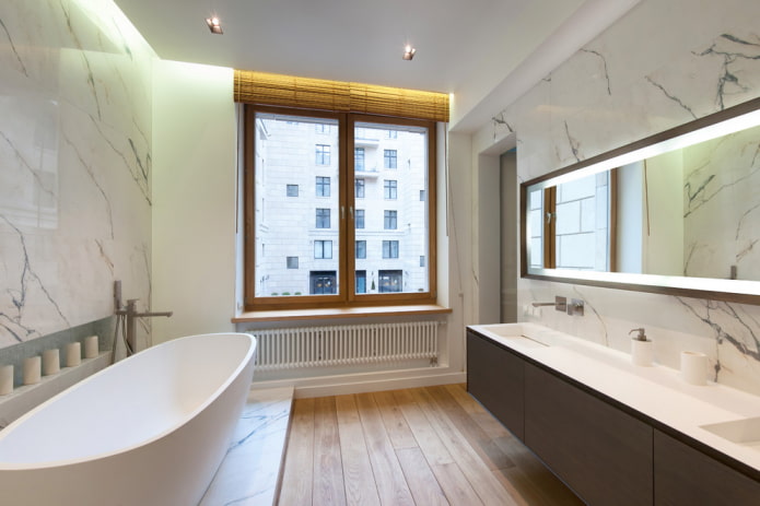 отделка ванной комнаты в стилистике минимализм