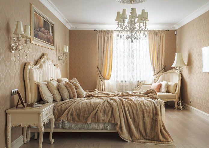 отделка спальной комнаты в классическом стиле
