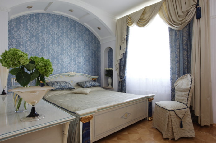 текстиль в спальне в классической стилистике