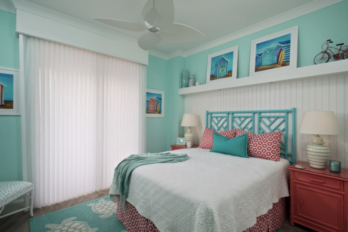 Бирюзовый и тёплый розовый Бирюзовый и тёплый розовый