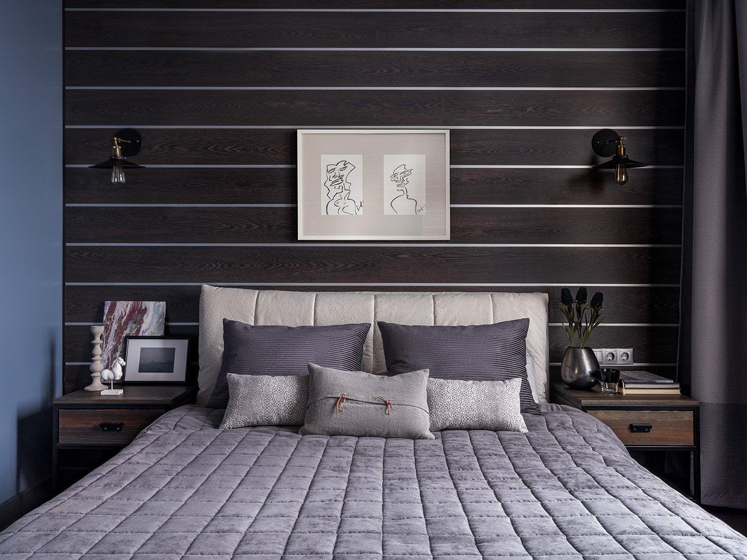 Дизайн спальни в темных тонах – рекомендации по обустройству