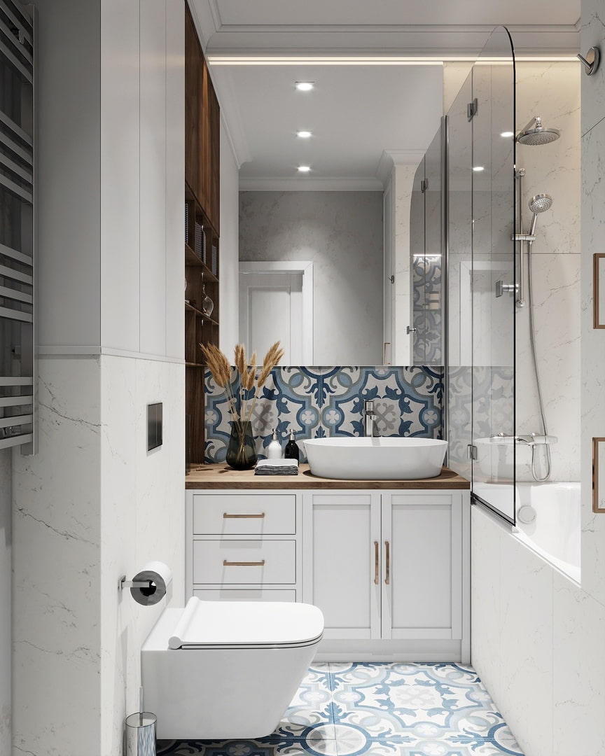 Дизайн ванной комнаты 4 кв м — современный интерьер