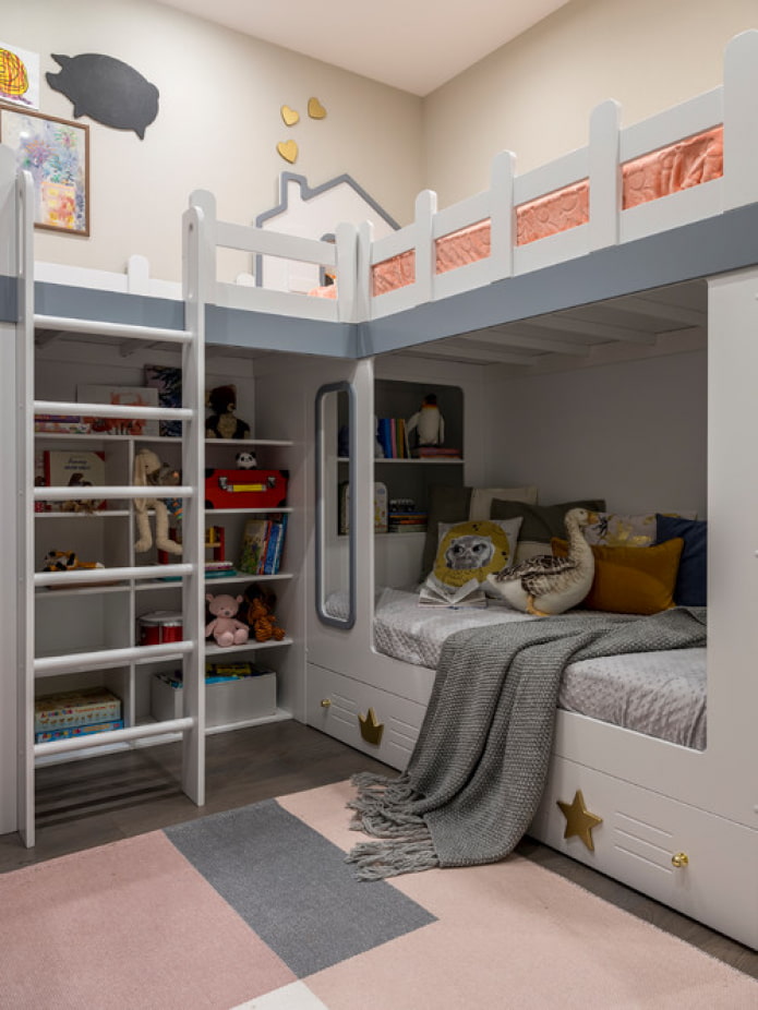 двухэтажная кровать в детской