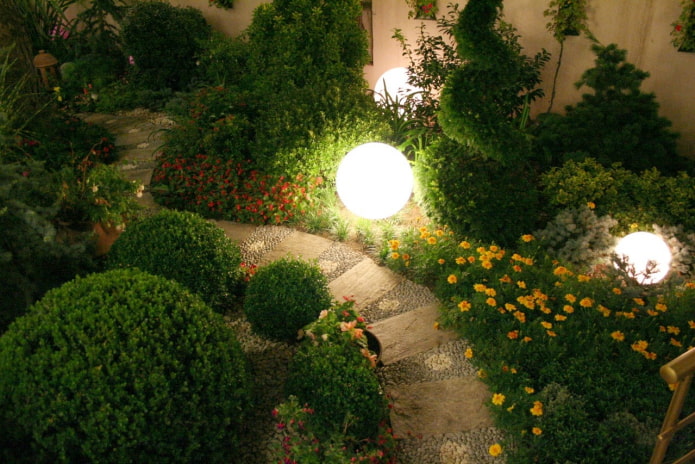 Освещение в саду