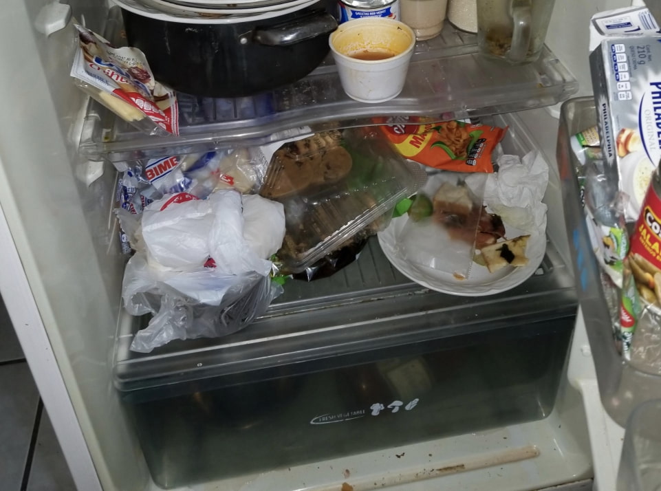Из холодильника вынули закрытую крышкой. Маскировка холодильника. Ребенок спрятался в холодильнике.