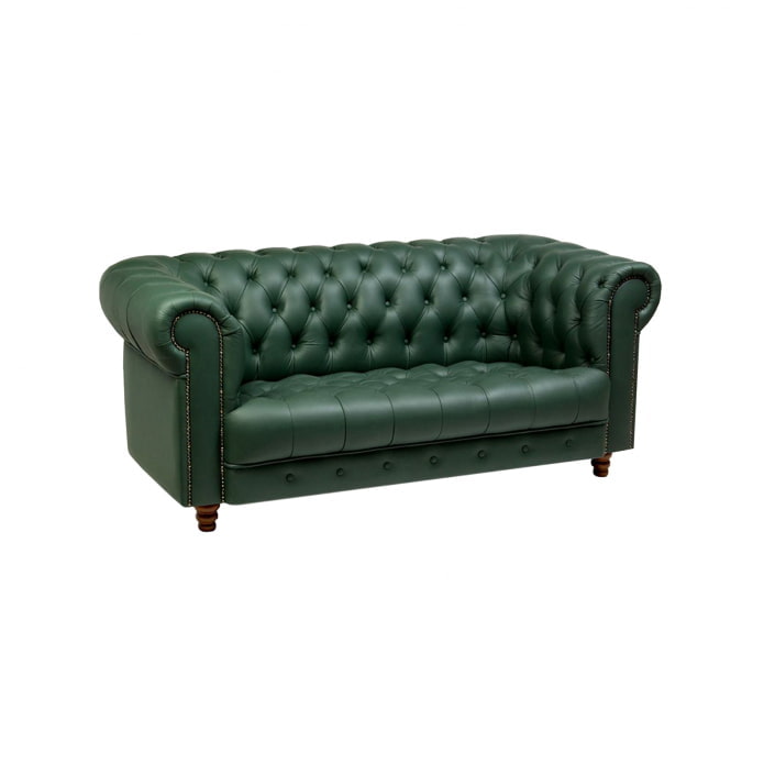 зеленый диван честер