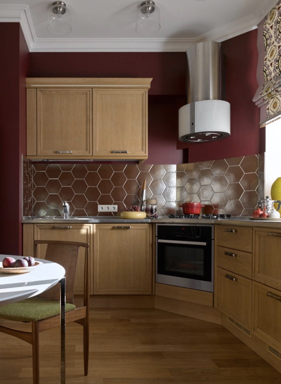 цвет марсала в кухне