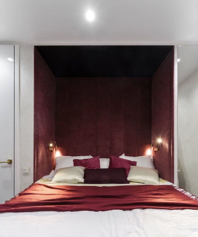 цвет марсала в спальне