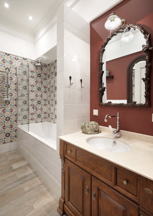 цвет марсала в ванной