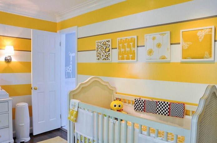 желтая детская комната