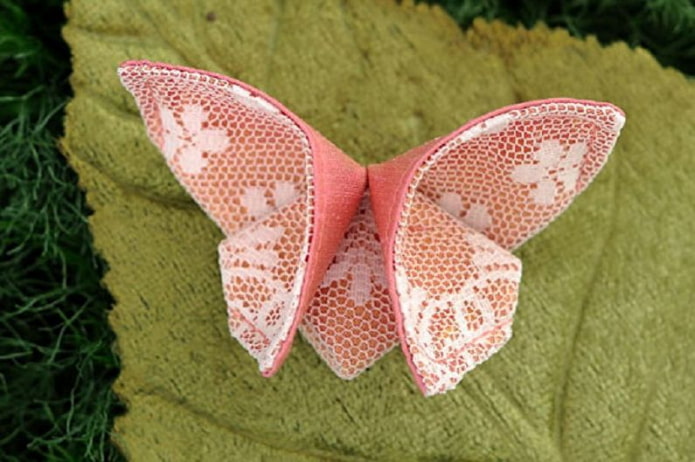 бабочка оригами из ткани