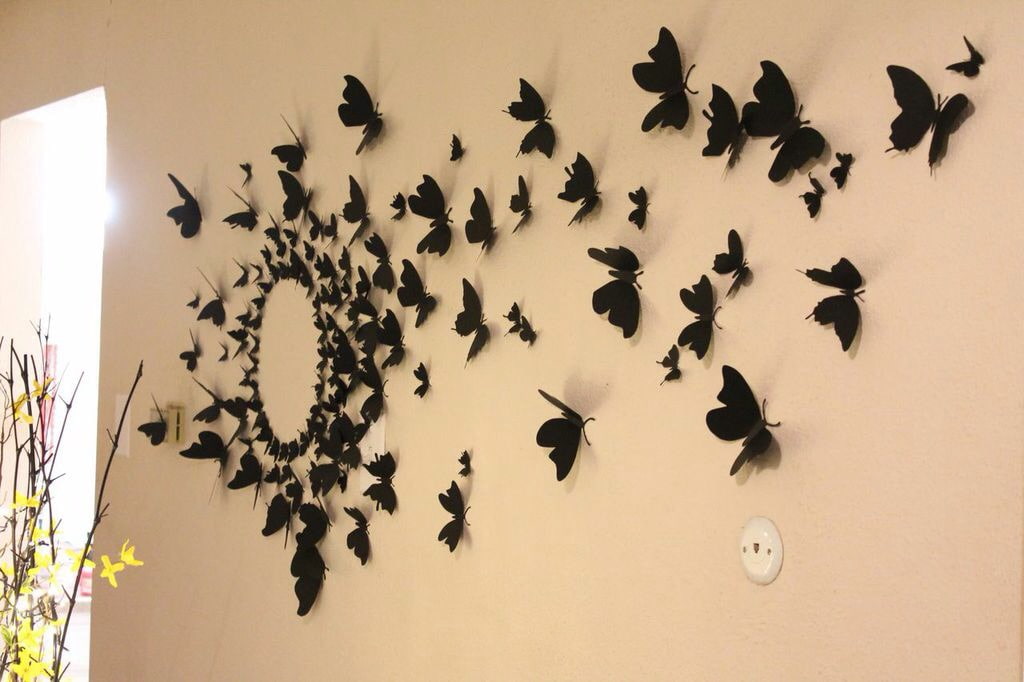 Бабочки на стену (75 фото): декор своими руками