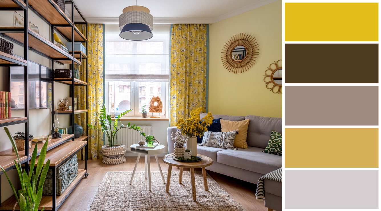 Самые уютные сочетания цвета для гостиной – 10 готовых схем