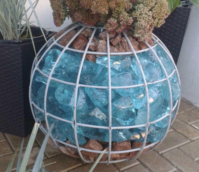 вазон для цветов из камней