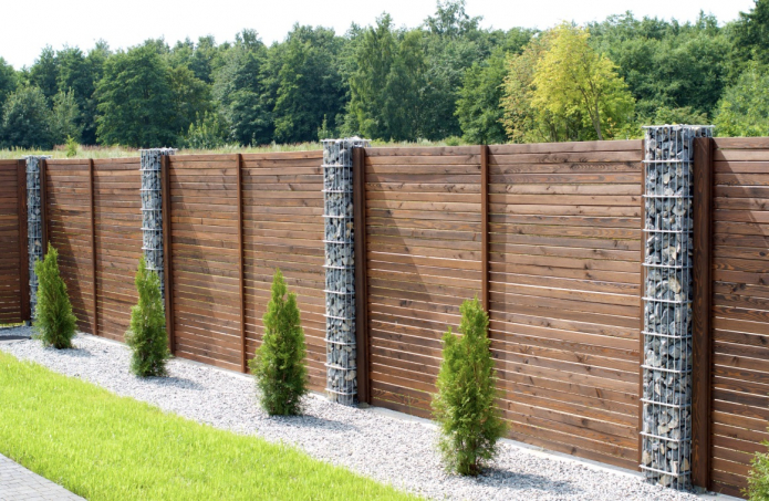 забор из габионов