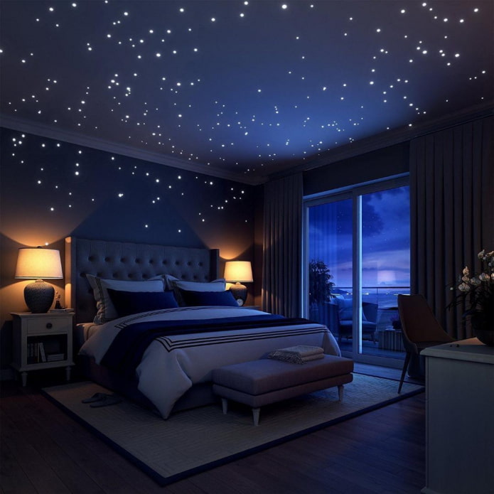 ночное небо в спальне