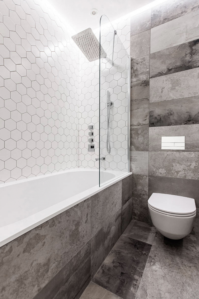 разная плитка в ванной