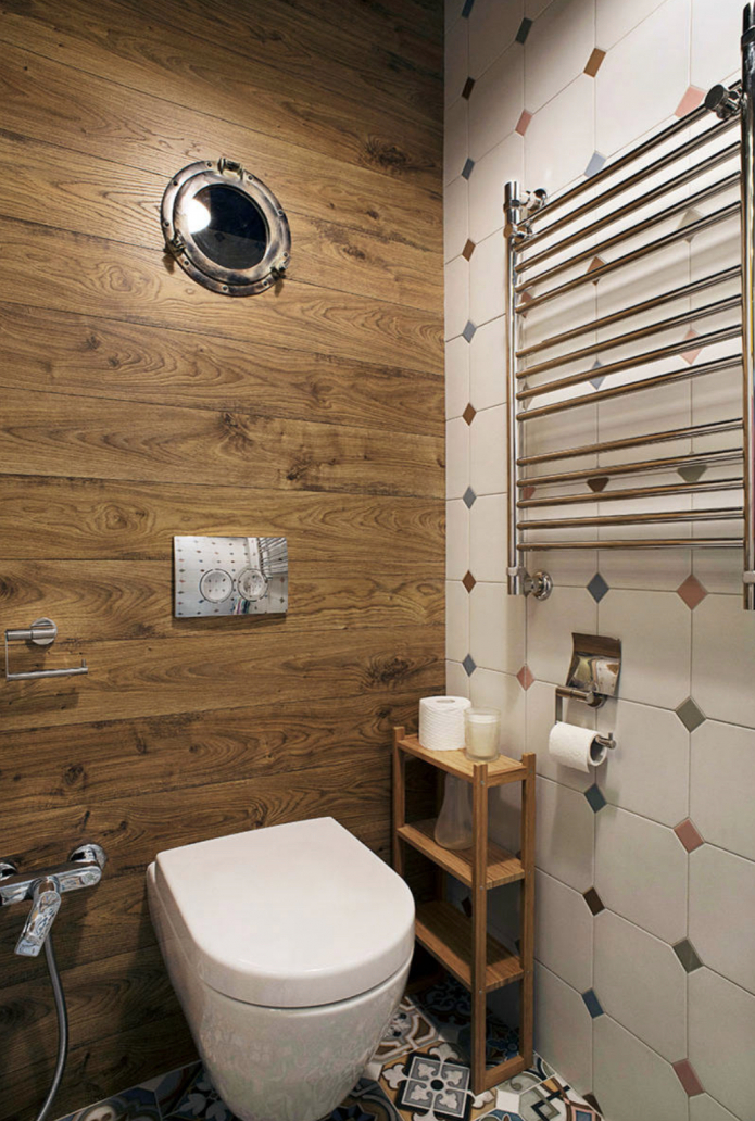 сочетание ламината и плитки