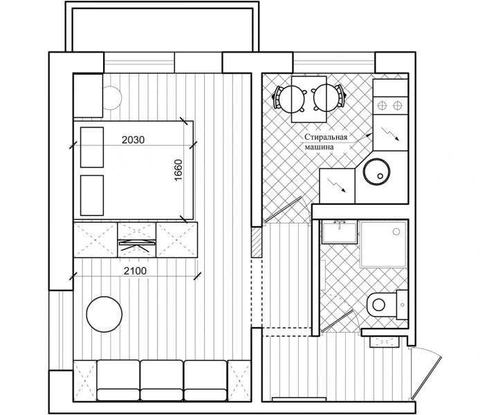 Дизайн квартиры 32 кв м: 4 стильных проекта и особенности оформления (26 фото)