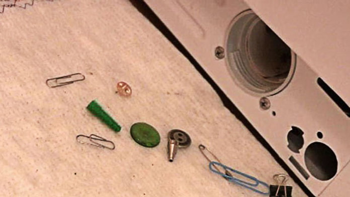 Инородные предметы в стиральной машине