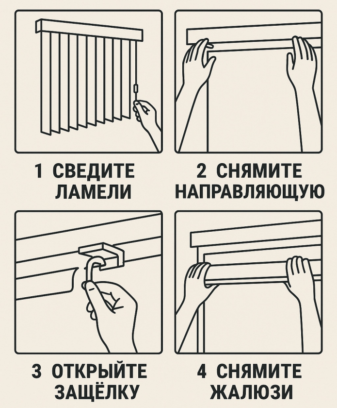 снять вертикальные жалюзи снять вертикальные жалюзи