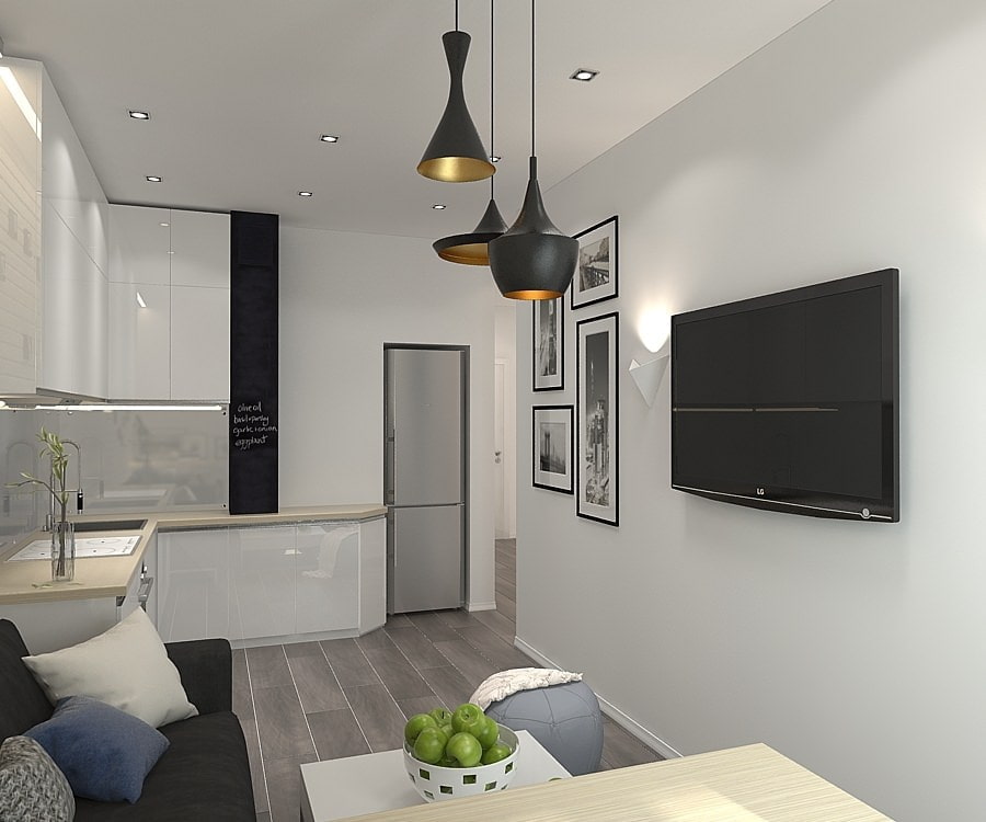 Дизайн-проекты для однокомнатных квартир площадью 48 кв.м.